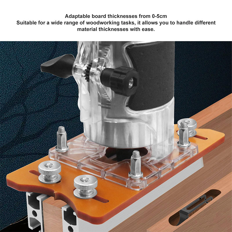 🛠️ 50% OFF! ✨ 2-IN-1 COMPACT BASE - For Wood Grooving and Milling, Integrated Laser Guidance and Millimeter Precision Adjustment 🔧📐