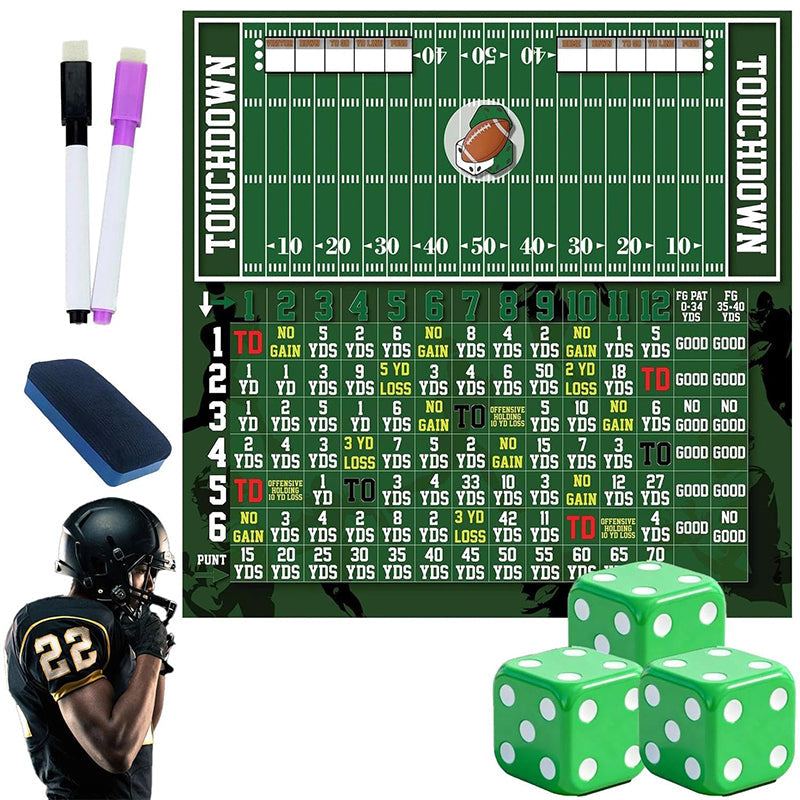 Fun Wooden Football Dice Game Set