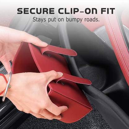 Organize Your Car Instantly! No-Slip Clip-On Leather Cup Holder