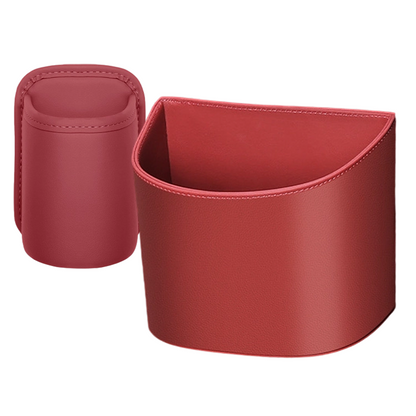 Organize Your Car Instantly! No-Slip Clip-On Leather Cup Holder