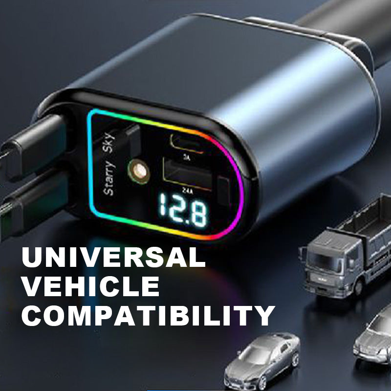 💥BIG SALE !! ⚡Retractable Car Charger with Starlight🚗