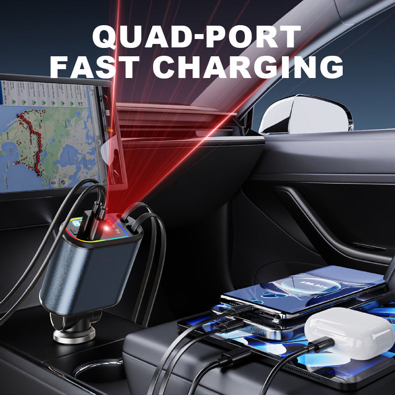 💥BIG SALE !! ⚡Retractable Car Charger with Starlight🚗