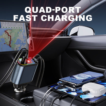 💥BIG SALE !! ⚡Retractable Car Charger with Starlight🚗