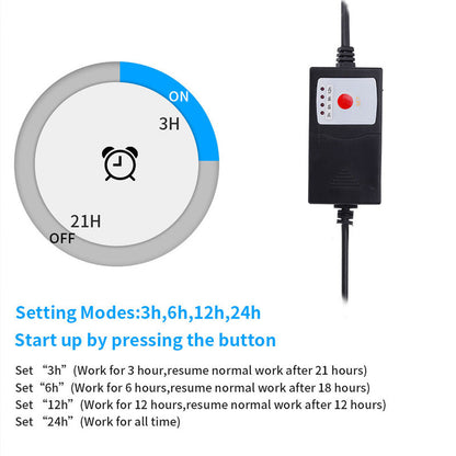 Timed UV Sterilizer for Fish Tank Water Disinfection