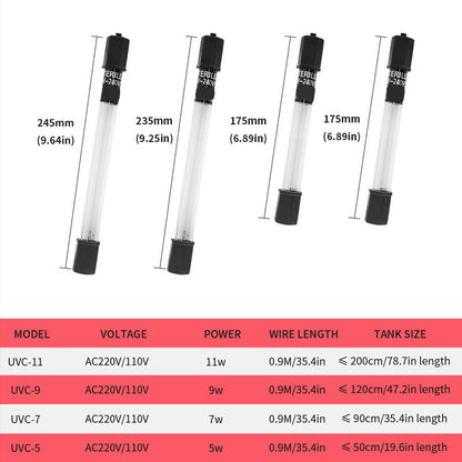 Timed UV Sterilizer for Fish Tank Water Disinfection