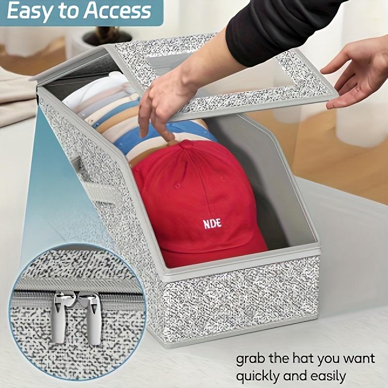 🌟Stackable storage boxes for baseball caps