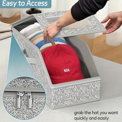 🌟Stackable storage boxes for baseball caps