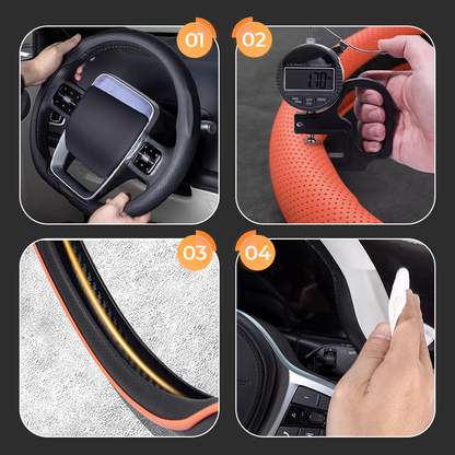 💖Universal Genuine Leather Car Steering Wheel Cover