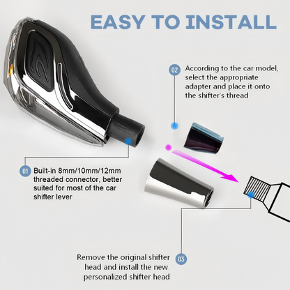 💥Today's Shock Price: 49% OFF🚗Universal Touch-Activated LED Clear Gear Shift Knob