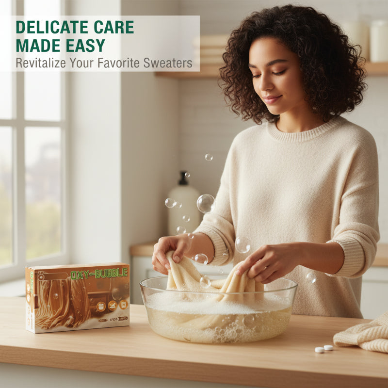 🧶 BUY 2 GET 1 FREE! ⚗️ Sweater Revive Tablets – Anti-Shrink, Restores Softness & Safe for Colors 🧺