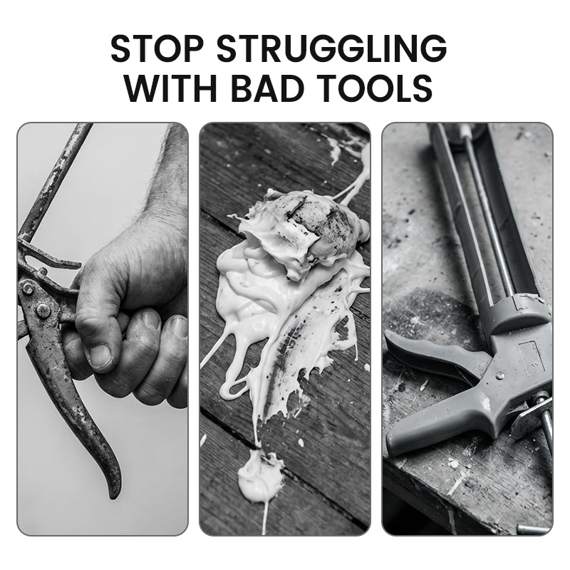 Value Bundle: Bearing Caulking Gun with Rotating Barrel + Caulking Scrapers