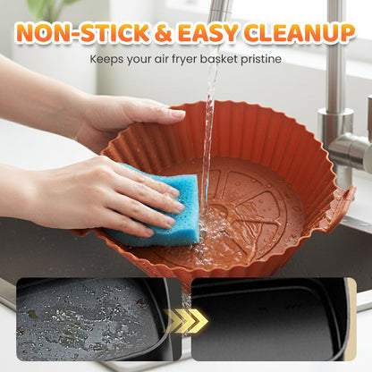 Bake & Crisp Instantly! Reusable Silicone Air Fryer Liner