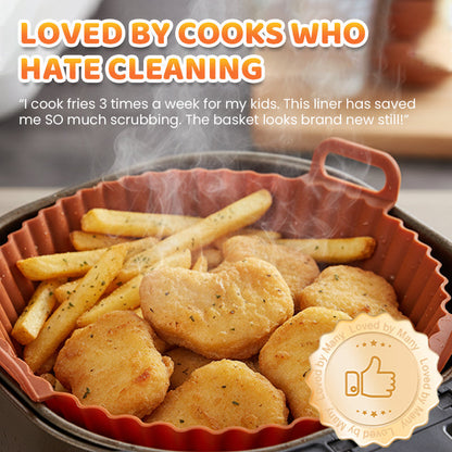 Bake & Crisp Instantly! Reusable Silicone Air Fryer Liner