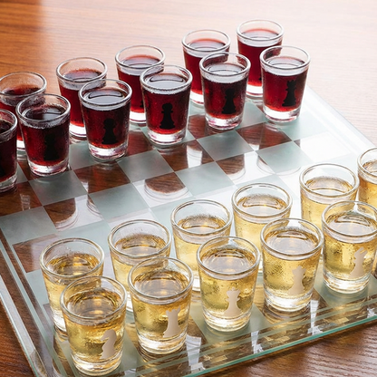 Shot Glass Chess Set for Parties and Gatherings