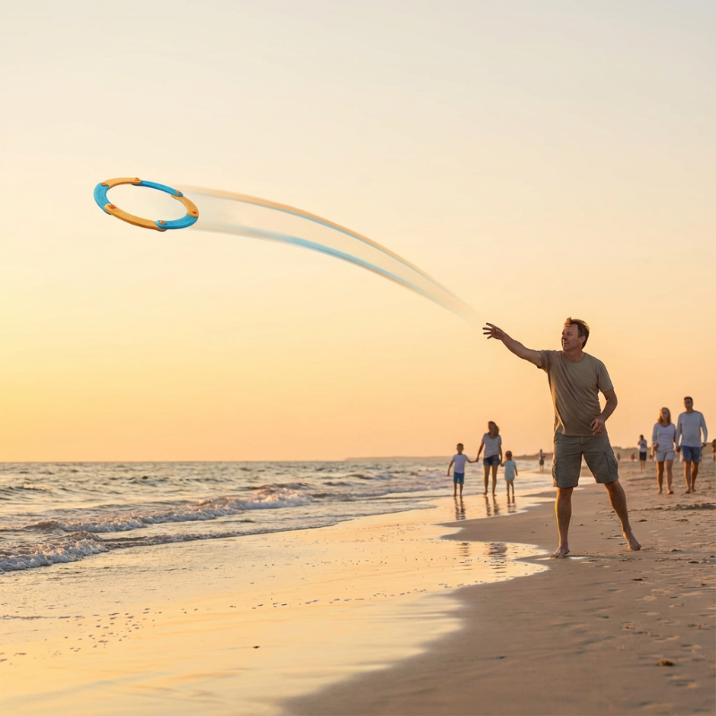 Detachable Whistling Flying Ring Toy