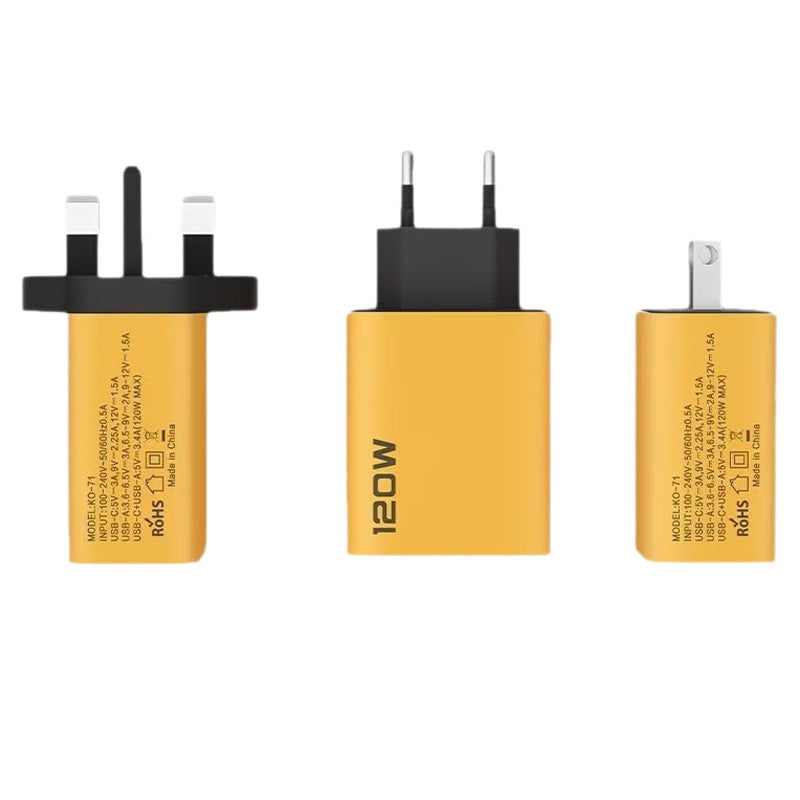 120W 4-Port Fast Charger Block