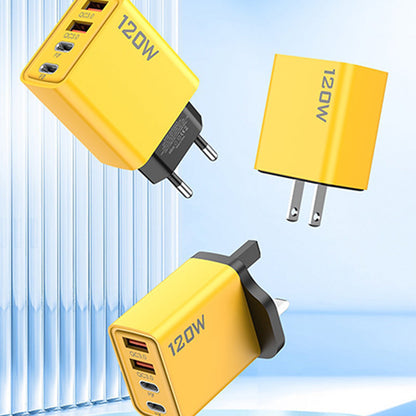 120W 4-Port Fast Charger Block