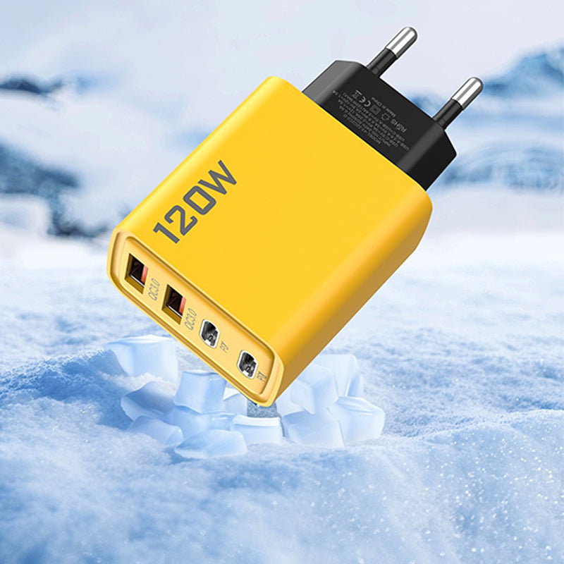 120W 4-Port Fast Charger Block