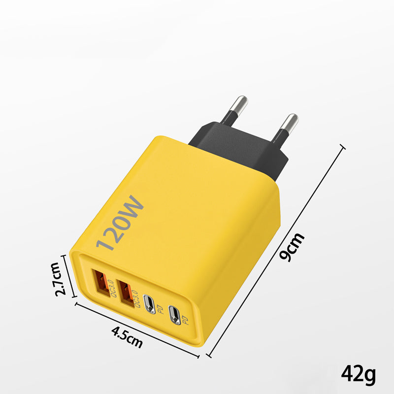 120W 4-Port Fast Charger Block