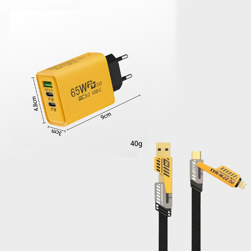 120W 4-Port Fast Charger Block