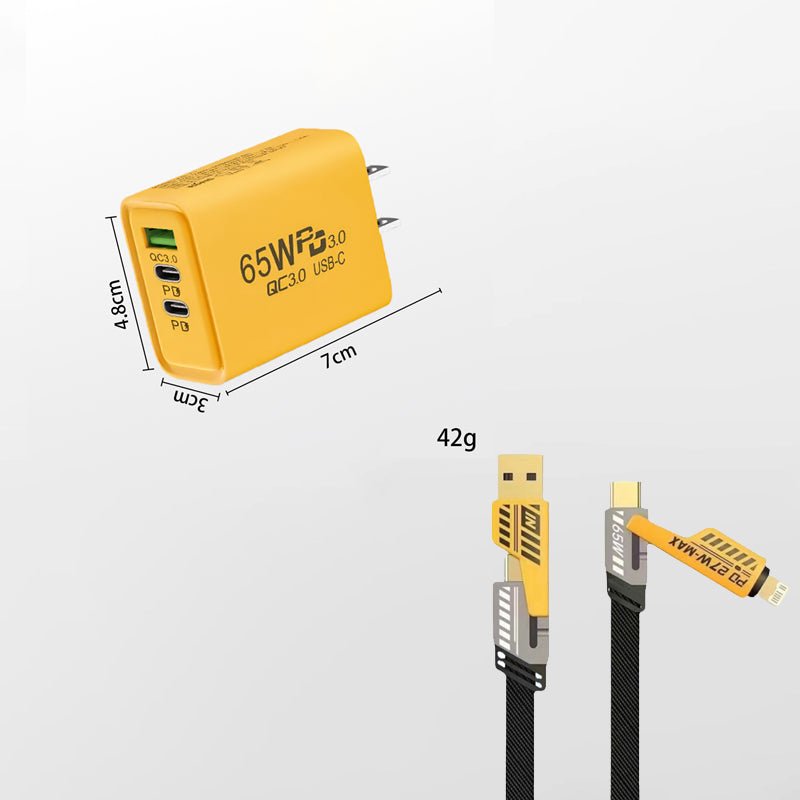 120W 4-Port Fast Charger Block