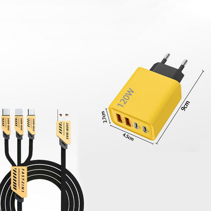 120W 4-Port Fast Charger Block