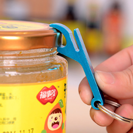 Aluminum alloy bottle opener keyring