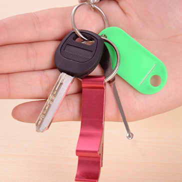 Aluminum alloy bottle opener keyring
