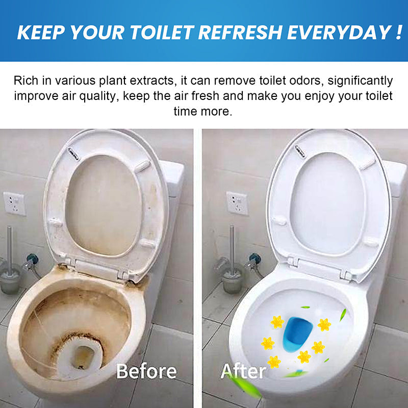 42 Flowers Toilet Gel Stamp 3-Pack | 6 Fresh Scents | Long-Lasting Deodorizing Bathroom Cleaner