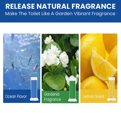 42 Flowers Toilet Gel Stamp 3-Pack | 6 Fresh Scents | Long-Lasting Deodorizing Bathroom Cleaner