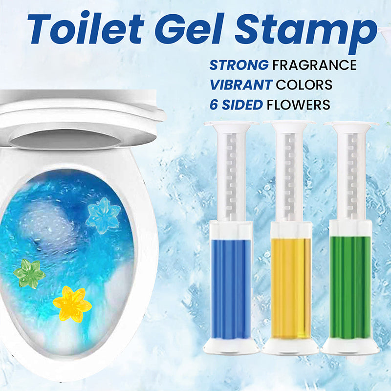 42 Flowers Toilet Gel Stamp 3-Pack | 6 Fresh Scents | Long-Lasting Deodorizing Bathroom Cleaner