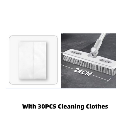 2-in-1 Extendable Floor Scrub Brush with Squeegee