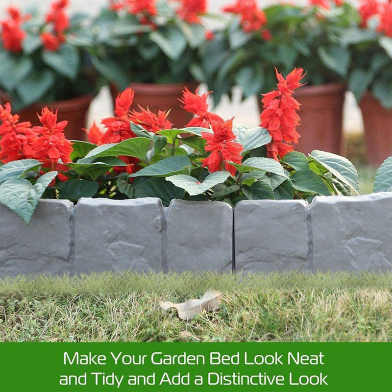 🥳2026 HOT SALE🥳💞50K+ SOLD!🌿✨ Imitation Stone Garden Fence – Real stone look, no tools needed. Easy to install & expand. Perfect for plant beds, paths & lawn edges. A garden game-changer! 🏡♻️