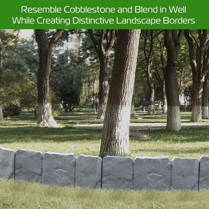🥳2026 HOT SALE🥳💞50K+ SOLD!🌿✨ Imitation Stone Garden Fence – Real stone look, no tools needed. Easy to install & expand. Perfect for plant beds, paths & lawn edges. A garden game-changer! 🏡♻️