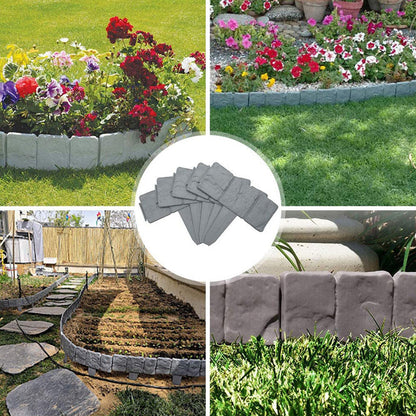 🥳2026 HOT SALE🥳💞50K+ SOLD!🌿✨ Imitation Stone Garden Fence – Real stone look, no tools needed. Easy to install & expand. Perfect for plant beds, paths & lawn edges. A garden game-changer! 🏡♻️