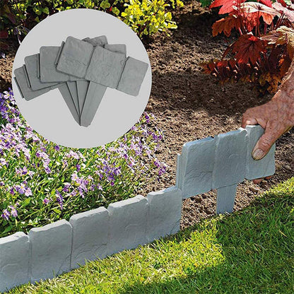 🥳2026 HOT SALE🥳💞50K+ SOLD!🌿✨ Imitation Stone Garden Fence – Real stone look, no tools needed. Easy to install & expand. Perfect for plant beds, paths & lawn edges. A garden game-changer! 🏡♻️