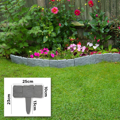 🥳2026 HOT SALE🥳💞50K+ SOLD!🌿✨ Imitation Stone Garden Fence – Real stone look, no tools needed. Easy to install & expand. Perfect for plant beds, paths & lawn edges. A garden game-changer! 🏡♻️