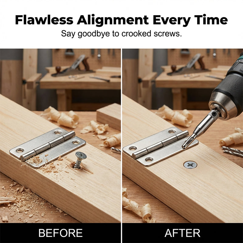 Self-Centering Hinge Drill Bit Set