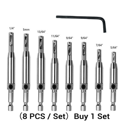 Self-Centering Hinge Drill Bit Set
