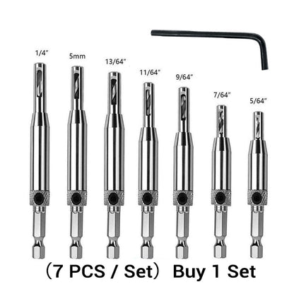 Self-Centering Hinge Drill Bit Set