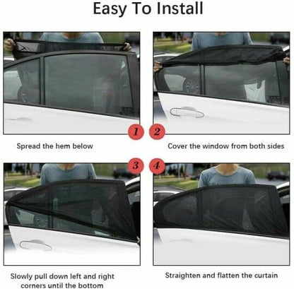 🌞Welcome Spring with 50% Off!🛡️Car Window Screens - 100% Sun Protection & Mosquito Protection - Breathable & UV Protection - Easy Installation