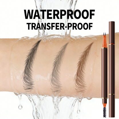 Dual-Ended 2-Fork Liquid Eyebrow Pen