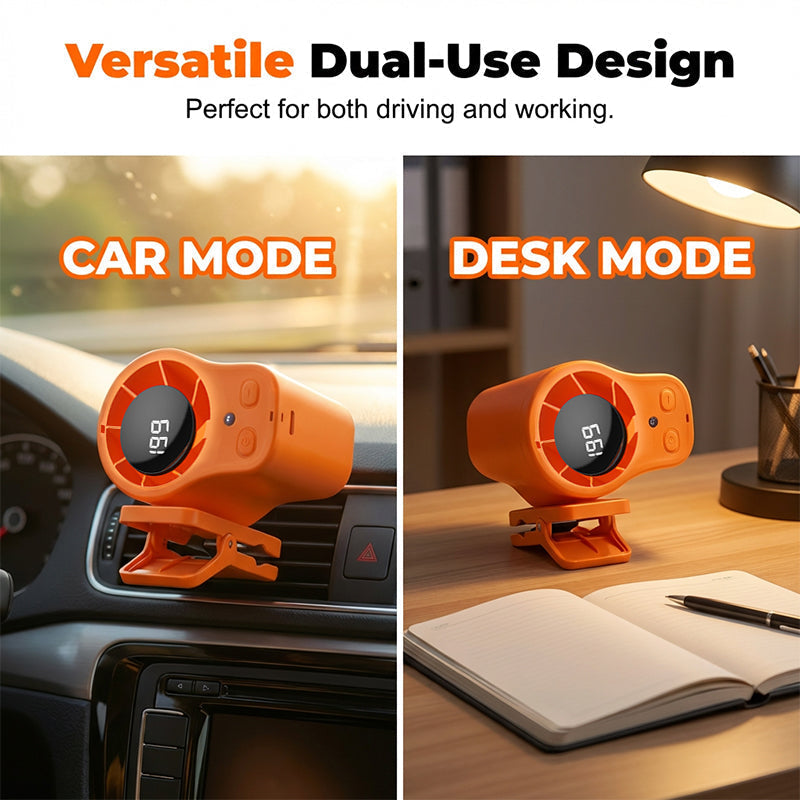✨ Portable LED Car Fan—Stay Cool and Comfortable Every Time You Drive! ✨
