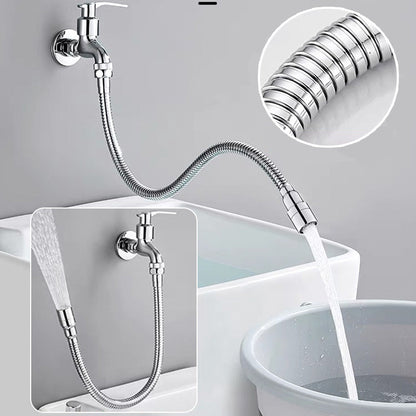 Flexible 360 Degree Stainless Steel Faucet Splashproof Extension