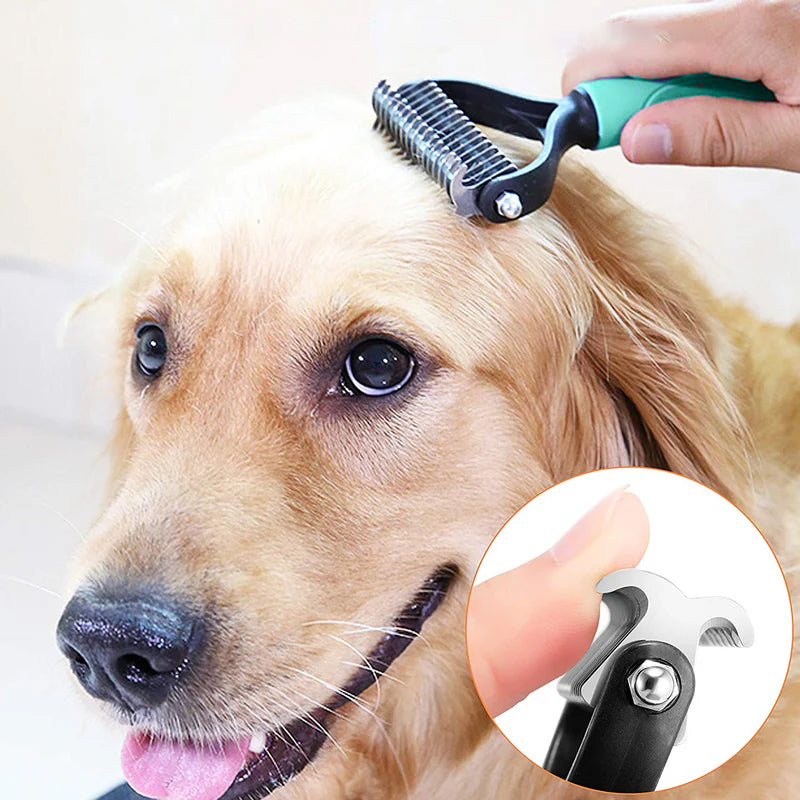 🐕 50% OFF NOW! 🐈 Double-Sided Deshedding Pet Grooming Brush – Dual-Sided Design, Ergonomic Handle & Gentle Grooming ✨
