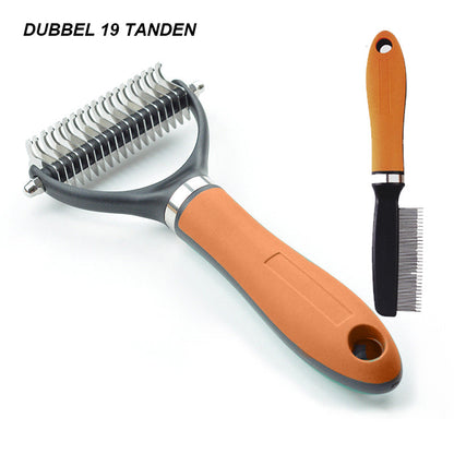 🐕 50% OFF NOW! 🐈 Double-Sided Deshedding Pet Grooming Brush – Dual-Sided Design, Ergonomic Handle & Gentle Grooming ✨