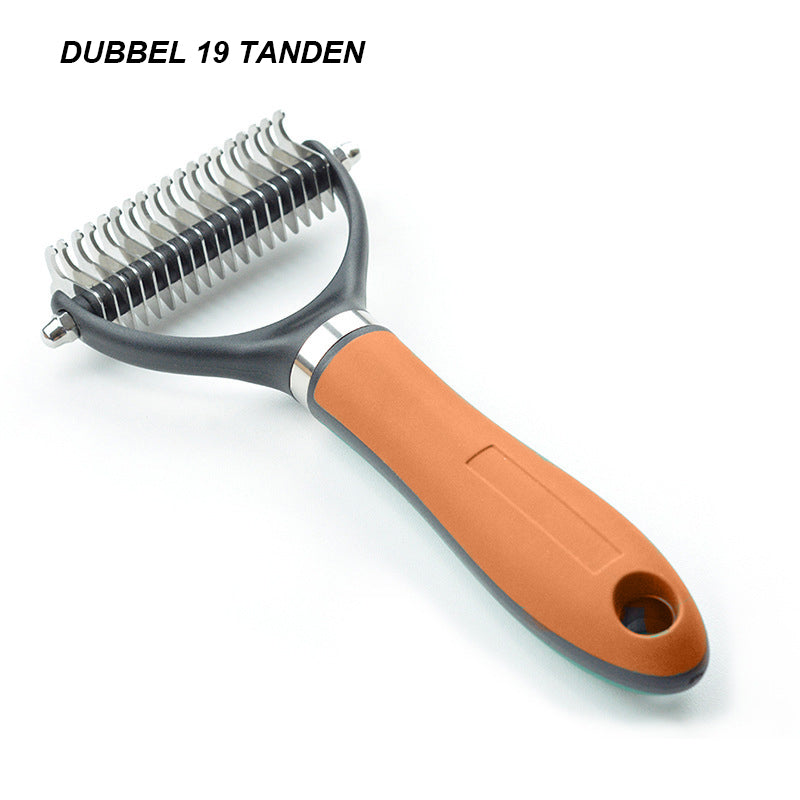 🐕 50% OFF NOW! 🐈 Double-Sided Deshedding Pet Grooming Brush – Dual-Sided Design, Ergonomic Handle & Gentle Grooming ✨