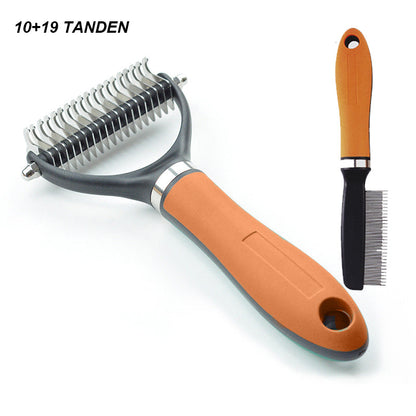 🐕 50% OFF NOW! 🐈 Double-Sided Deshedding Pet Grooming Brush – Dual-Sided Design, Ergonomic Handle & Gentle Grooming ✨