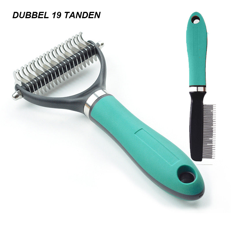🐕 50% OFF NOW! 🐈 Double-Sided Deshedding Pet Grooming Brush – Dual-Sided Design, Ergonomic Handle & Gentle Grooming ✨