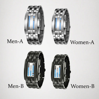 ⌚ 50% OFF NOW! 💙 Men's Binary LED Watch – Stainless Steel & Unique Display – Sporty, Modern & Water-Resistant ⚡